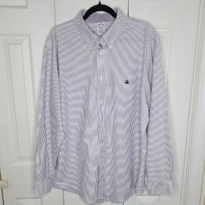 Brooks Brothers Purple Striped Button-Down Shirt